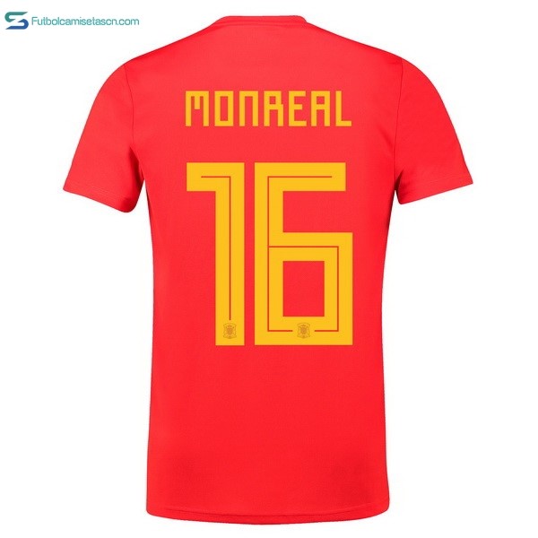 Camiseta España 1ª Monreal 2018 Rojo